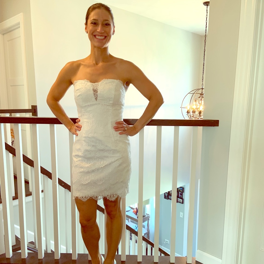 White Lacy Cocktail Dress